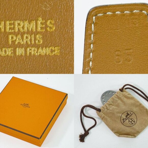 Hermes Evelyne Reversible Belt Leather Black Brown main image 4